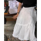 ホワイト | ハイウエストレース付きゴム付き切り替えスカート | Ulysses