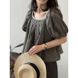 ブラック | スクエアネックラインパフスリーブトップス | Ulysses