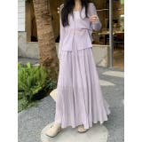 パープル | ゴム付き切り替えスカート | Ulysses