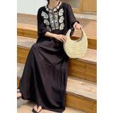 刺繍半袖ロングVネックワンピース | Ulysses | 詳細画像2 