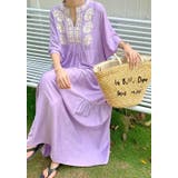 刺繍半袖ロングVネックワンピース | Ulysses | 詳細画像3 