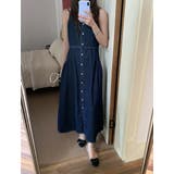 袖なしロングシングルブレストデニムキャミワンピース | Ulysses | 詳細画像8 