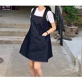 スクエアネックライン袖なしデニムショートワンピース | Ulysses | 詳細画像9 