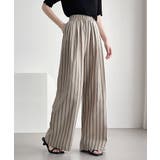 ベージュ | ゴム付きワイドパンツ | Ulysses