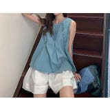 フリル袖なしデニムトップス | Ulysses | 詳細画像3 