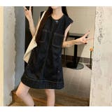 ポケット付き袖なしデニムワンピース | Ulysses | 詳細画像8 