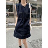 ポケット付き袖なしデニムワンピース | Ulysses | 詳細画像9 