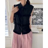 ブラック | シングルブレスト袖なしシャツトップス | Ulysses