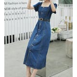 ベルト付き半袖デニムワンピース | Ulysses | 詳細画像7 