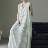 袖なしVネックプリーツワンピース | Ulysses | 詳細画像2