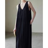 袖なしVネックプリーツワンピース | Ulysses | 詳細画像7