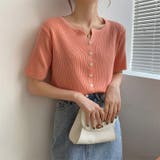 シングルブレスト半袖ニットトップス | Ulysses | 詳細画像6