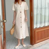 半袖Vネックシングルブレストワンピース | Ulysses | 詳細画像9