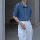 襟付きシングルブレスト半袖デニムシャツ | Ulysses | 詳細画像6