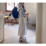 プリントVネック半袖ワンピース | Ulysses | 詳細画像3 