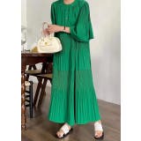 プリーツフレア袖ワンピース | Ulysses | 詳細画像1