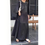 ブラック | プリーツフレア袖ワンピース | Ulysses