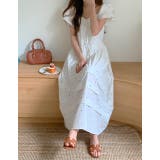 リボンスクエアネックラインドット柄ワンピース | Ulysses | 詳細画像2