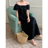 リボンスクエアネックラインドット柄ワンピース | Ulysses | 詳細画像4