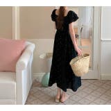 リボンスクエアネックラインドット柄ワンピース | Ulysses | 詳細画像5