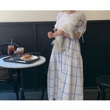 リボン切り替えチェック柄半袖ワンピース | Ulysses | 詳細画像3