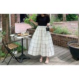 ブラック | リボン切り替えチェック柄半袖ワンピース | Ulysses