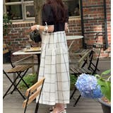 リボン切り替えチェック柄半袖ワンピース | Ulysses | 詳細画像8