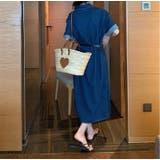 ベルト付き半袖シングルブレストデニムワンピース | Ulysses | 詳細画像4 
