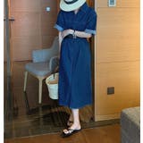 ベルト付き半袖シングルブレストデニムワンピース | Ulysses | 詳細画像6 
