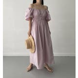 ボートネック/スクエアネックライン半袖ワンピース | Ulysses | 詳細画像4 