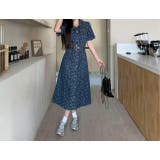 ベルト付きジャカード半袖シングルブレストデニムワンピース | Ulysses | 詳細画像2 