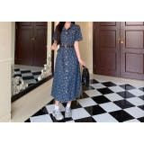 ベルト付きジャカード半袖シングルブレストデニムワンピース | Ulysses | 詳細画像3 