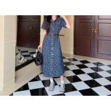 ベルト付きジャカード半袖シングルブレストデニムワンピース | Ulysses | 詳細画像4 