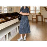 ベルト付きジャカード半袖シングルブレストデニムワンピース | Ulysses | 詳細画像9 