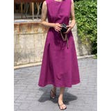 パープル | リボン袖なしワンピース | Ulysses