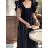 ブラック | 切り替え袖なしワンピース | Ulysses