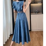 ベルト付きフリル袖なしデニムワンピース | Ulysses | 詳細画像9 