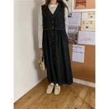 ブラック | ベストデニムワンピース | Ulysses