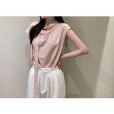 ピンク | リボン袖なしトップス | Ulysses