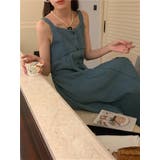 シングルブレストデニムストラップワンピース | Ulysses | 詳細画像1 