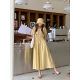 イエロー | リボン半袖ワンピース | Ulysses