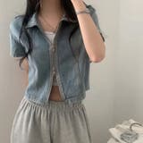 ブルー | 半袖ショートデニムシャツ | Ulysses