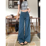 フラワースリットデニムワイドレッグ | Ulysses | 詳細画像9 