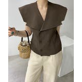 ダブルブレスト袖なしベスト | Ulysses | 詳細画像3