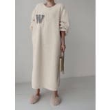 アイボリー | 刺繍フラノワンピース | Ulysses