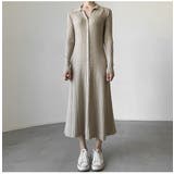 モカ | ボタンダウンニットワンピース | Ulysses