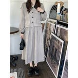 カラーコントラストの襟付きシャツジャケットスカートセットアップ | Ulysses | 詳細画像2 