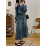 ブルー | デニムオフショルダーワンピース | Ulysses