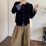 切り替えチェック柄カーディガン | Ulysses | 詳細画像8
