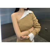 キャメル | オフショルダーニットトップス | Ulysses